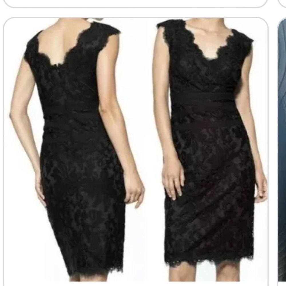 Tadashi Shoji Black Lace Dress Size 6